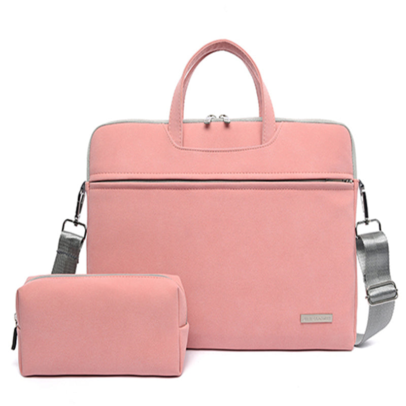 PU Leather Women Laptop Bag Notebook Carrying Case Briefcase For Macbook Air 13.3 14 15.6 Inch Men Handbags Shoulder Mouse
