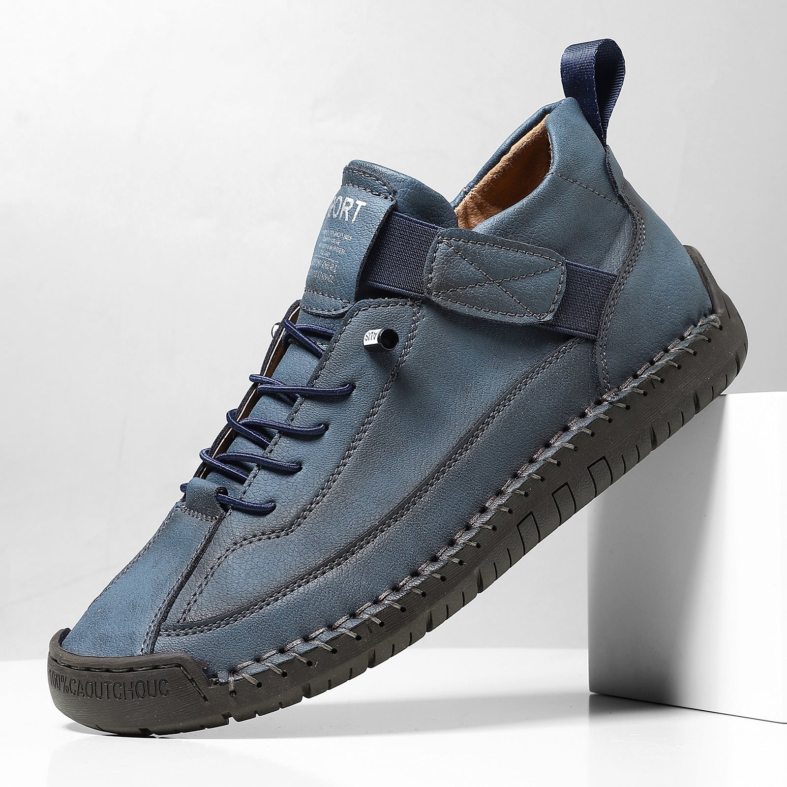 AutumnWinter Flat-Soled Casual Hand-Stitched Mens Shoes