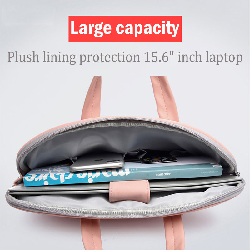 PU Leather Women Laptop Bag Notebook Carrying Case Briefcase For Macbook Air 13.3 14 15.6 Inch Men Handbags Shoulder Mouse