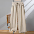 Plus-size Drawstring Straight-leg Casual Pants