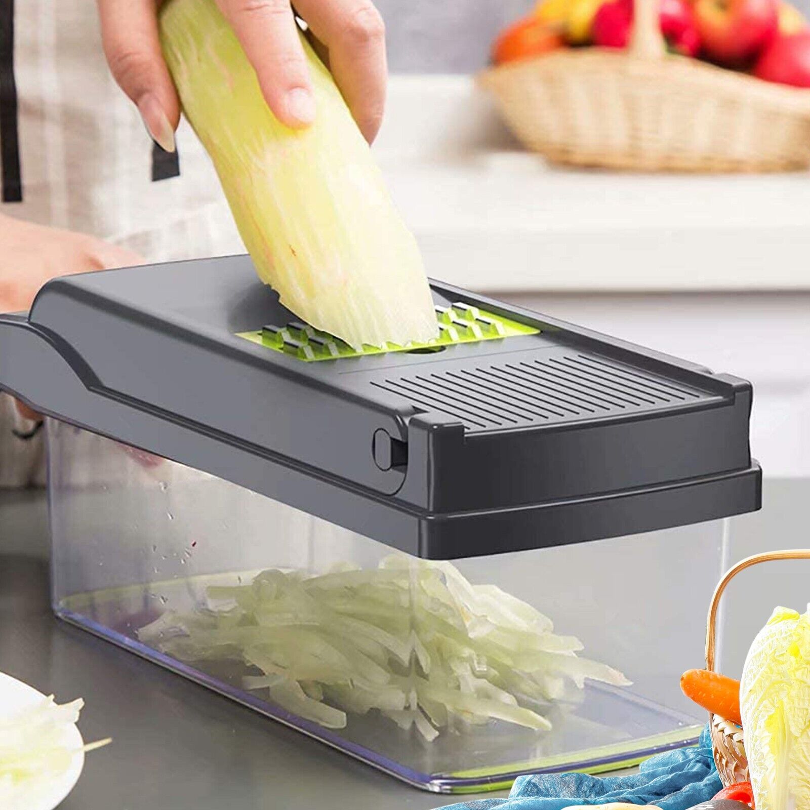 16-in-1 Vegetable Slicer, Salad, Fruit And Vegetable Slicer, Peeler