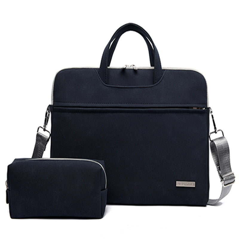 PU Leather Women Laptop Bag Notebook Carrying Case Briefcase For Macbook Air 13.3 14 15.6 Inch Men Handbags Shoulder Mouse