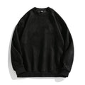 Suede-look Solid-color Casual Hoodie For Men
