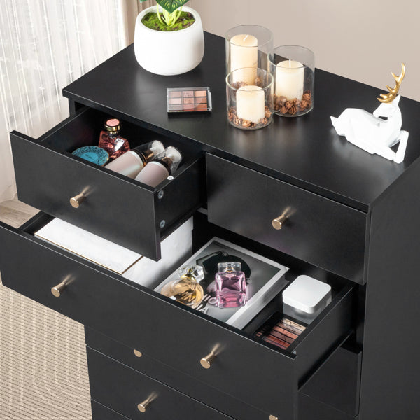 5-layer 6-drawer Filing Cabinet   Storage Cabinet   Storage Unit - Black