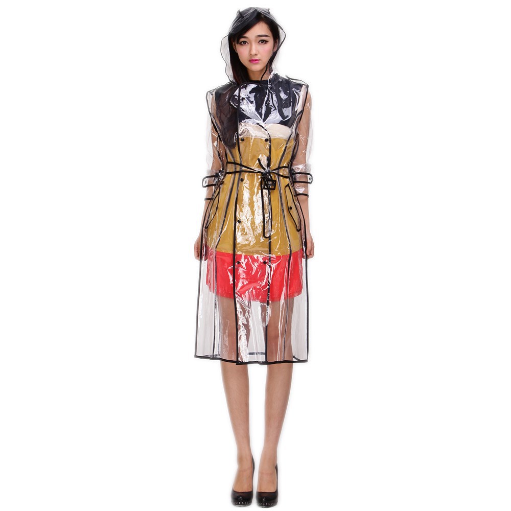 EVA Covered Transparent Belt Photography Poncho