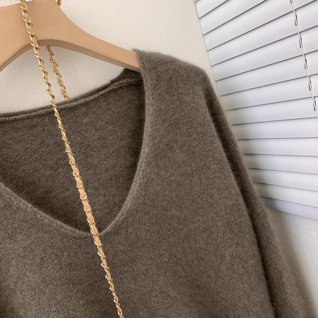 V Neck Baselayer Pullover Sweater For Women