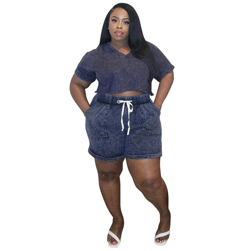 Women's Short Lace-Up Casual Pants Set