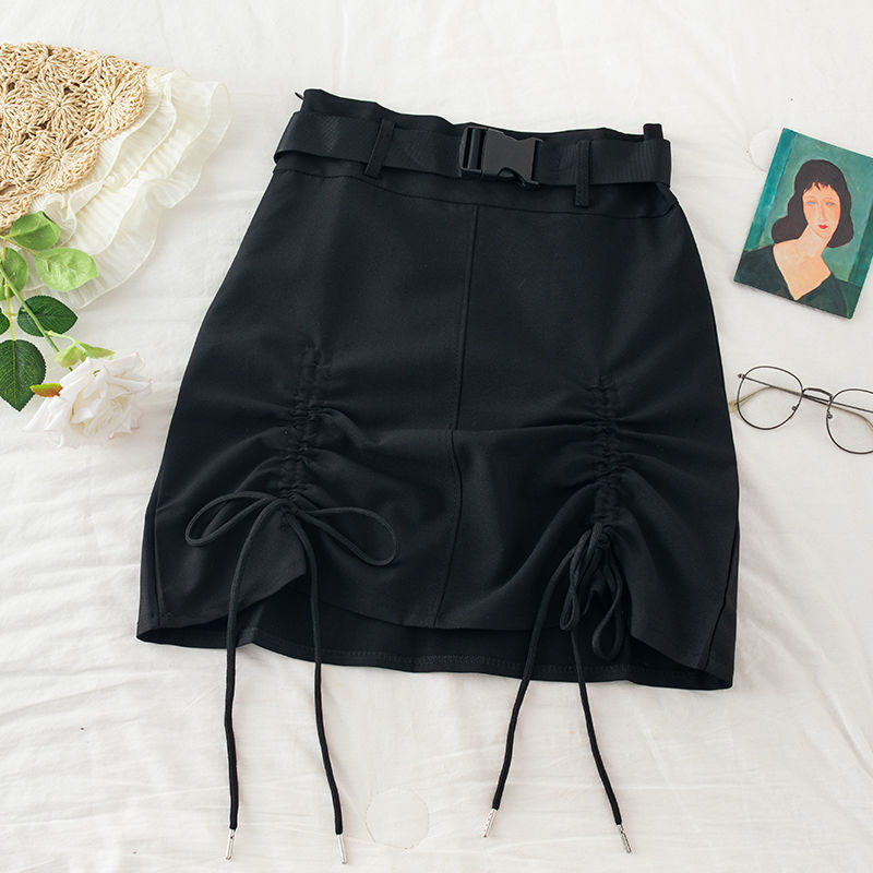 Workwear Style Skirt With High Waist And Thin Words Wrapped Hip Skirt