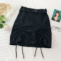 Workwear Style Skirt With High Waist And Thin Words Wrapped Hip Skirt