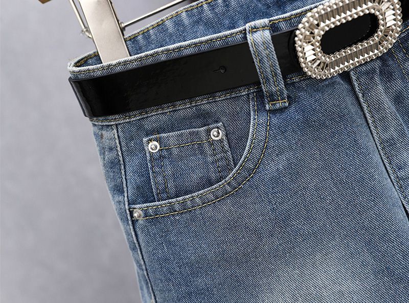Irregular Patchwork Denim Skirt For Women