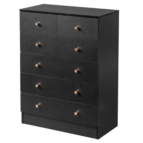 5-layer 6-drawer Filing Cabinet   Storage Cabinet   Storage Unit - Black