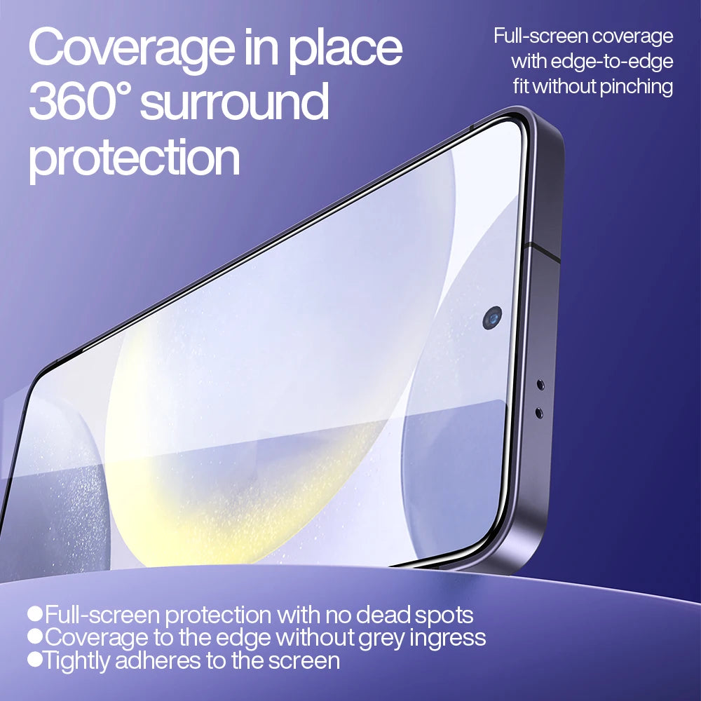 SmartDevil Dust-free Screen Protector for Samsung S25 Ultra HD Clear Tempered Glass Film for Samsung S25 S24 Anti-fingerprint