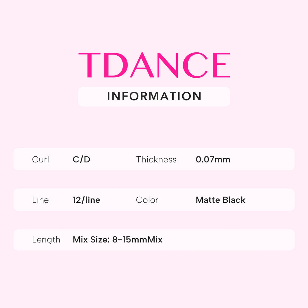 TDANCE U-Shaped 3D 4D 5D Eyelash Extension U Shape W Style Faux Mink Premade Fans Natural Soft Volume Makeup Eyelashes