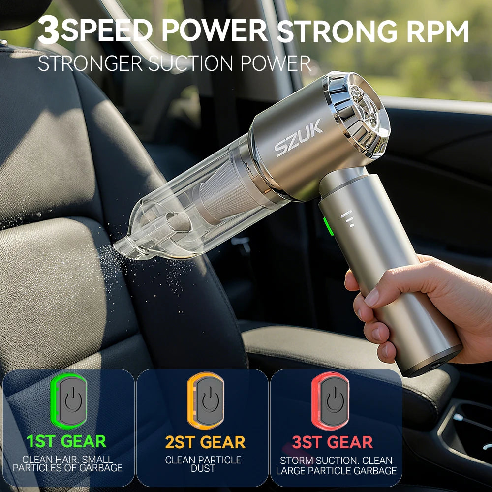 SZUK C012Max 18000PA Wireless Car Vacuum Cleaner Mini Vacuum Cleaner Powerful Suction Portable Handheld Vacuum Cleaner for Car