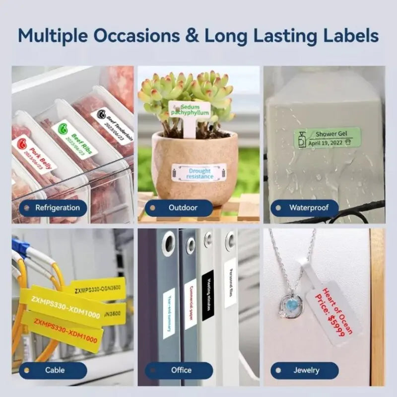 NIIMBOT B18 Labeling Ribbon, Refill Tapes for Thermal Transfer Label Printer/Color Printer, Long Lasting Non Fade