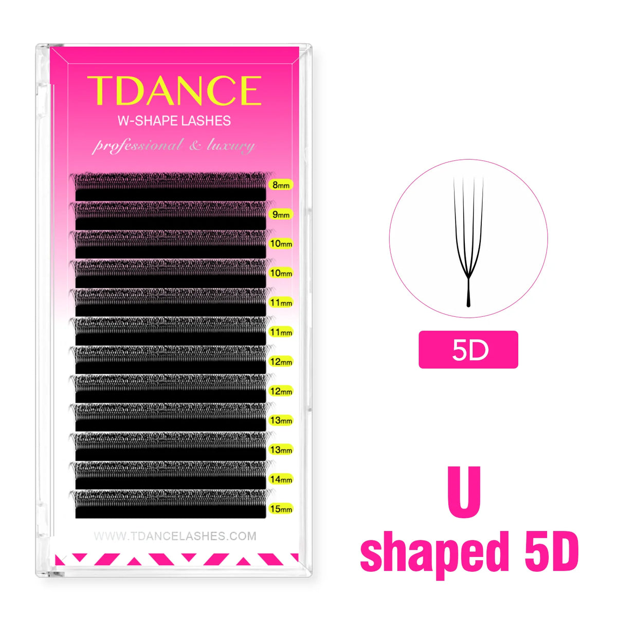 TDANCE U-Shaped 3D 4D 5D Eyelash Extension U Shape W Style Faux Mink Premade Fans Natural Soft Volume Makeup Eyelashes