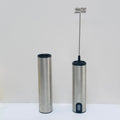Handheld Electric Milk Frother, Made of Stainless Steel, USB Rechargeable, with a Storage Lid, Suitable for Coffee, Latte