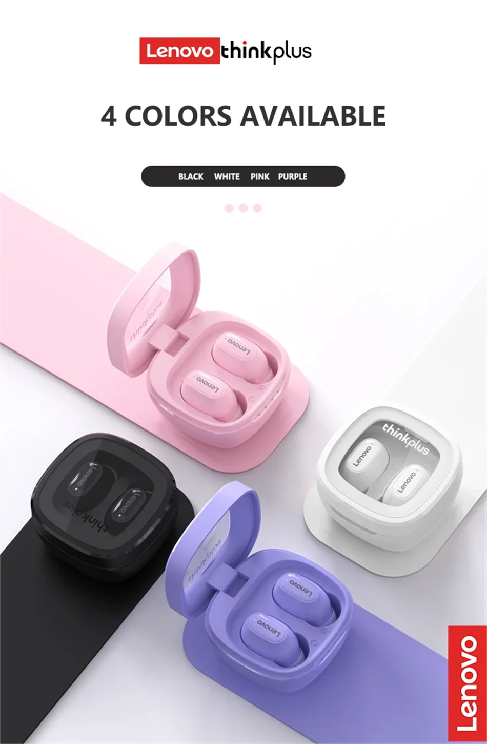 Lenovo XT62 Bluetooth 5.3 Earphones Wireless HiFi Sport Noise Reduction Headset with Mic Touch Control TWS Original Earbuds New
