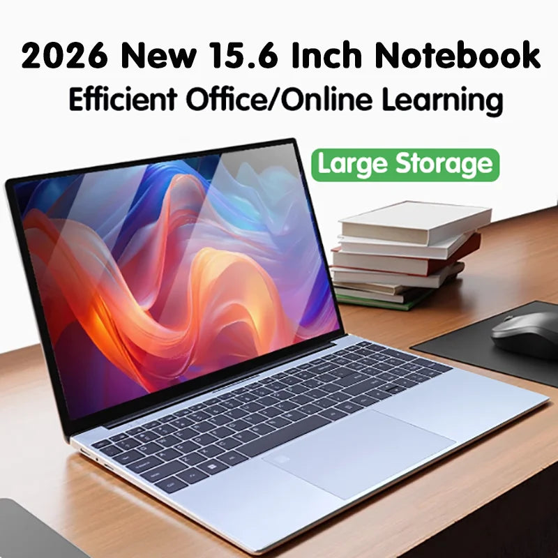 FUCHU 15.6'' PC Computer 16GB DDR4 RAM 1TB 2TB SSD Intel I3-6100U Computer Fingerprint Unlock Windows 11 Laptops Office Study Notebook