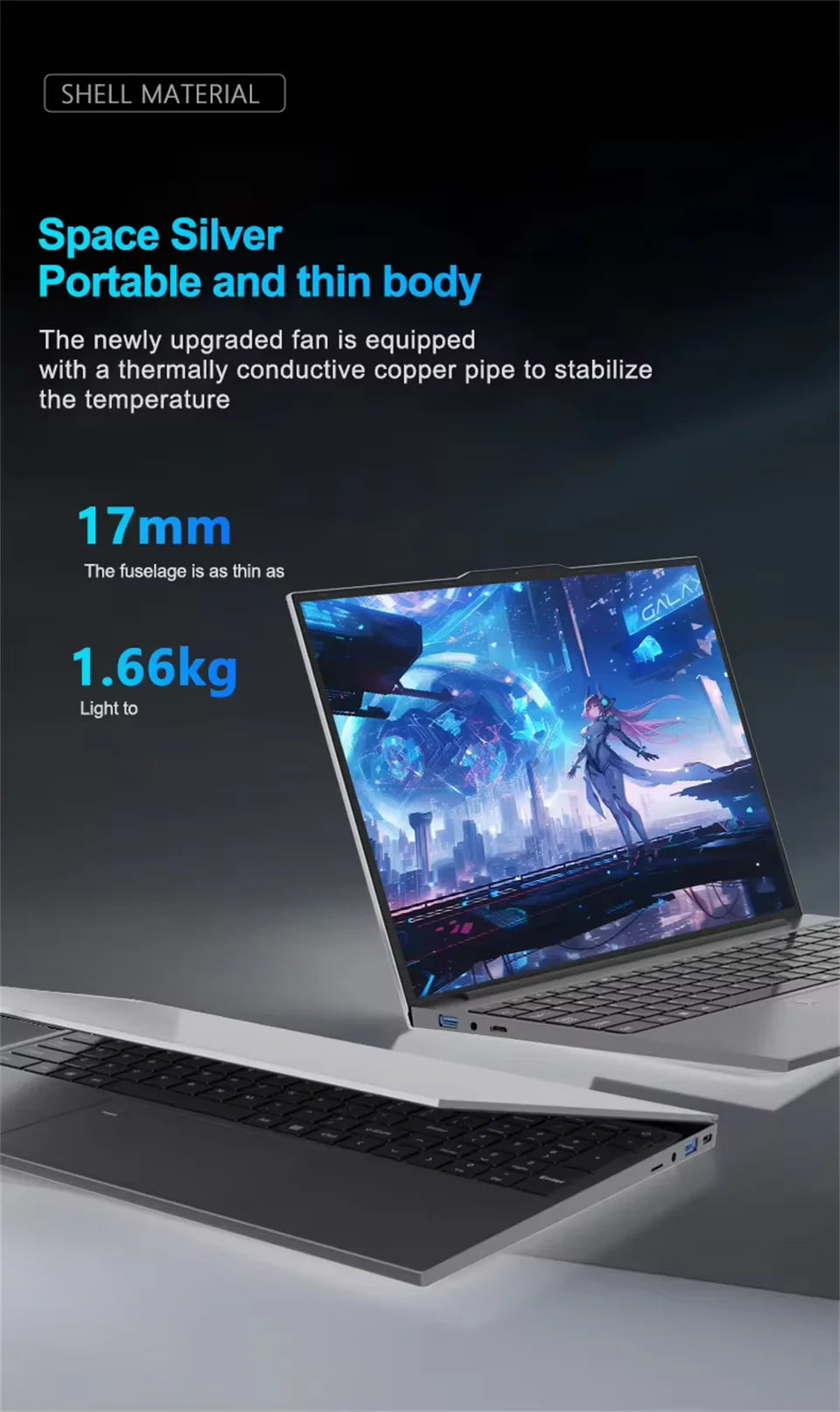 FUCHU 15.6'' PC Computer 16GB DDR4 RAM 1TB 2TB SSD Intel I3-6100U Computer Fingerprint Unlock Windows 11 Laptops Office Study Notebook