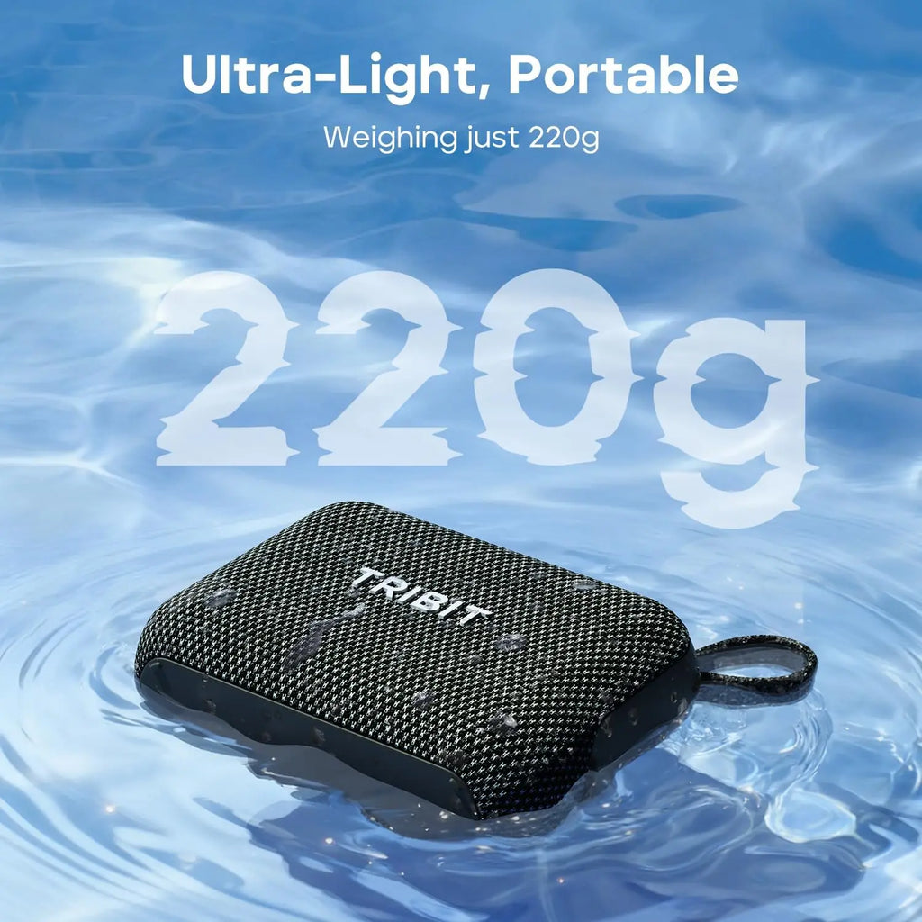 Tribit PocketGo Portable Bluetooth Speaker IP68 Waterproof BT6.0 Built-in Mic TWS APP EQ for Outdoor Pool Party Camping Travel
