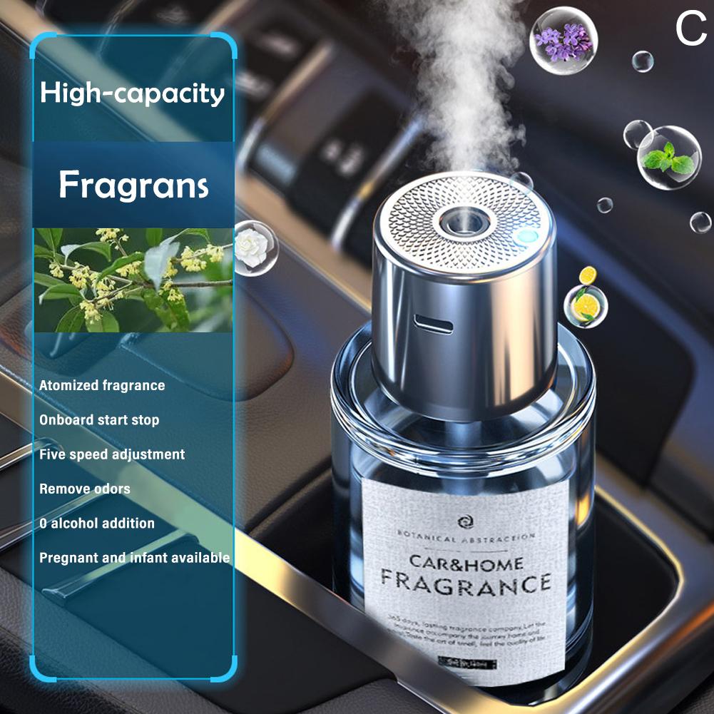 Car Mounted Intelligent Fragrance Spray Perfume Essential Oil Diffuser Humidifier Portable Car Bedside Fragrance Accessories