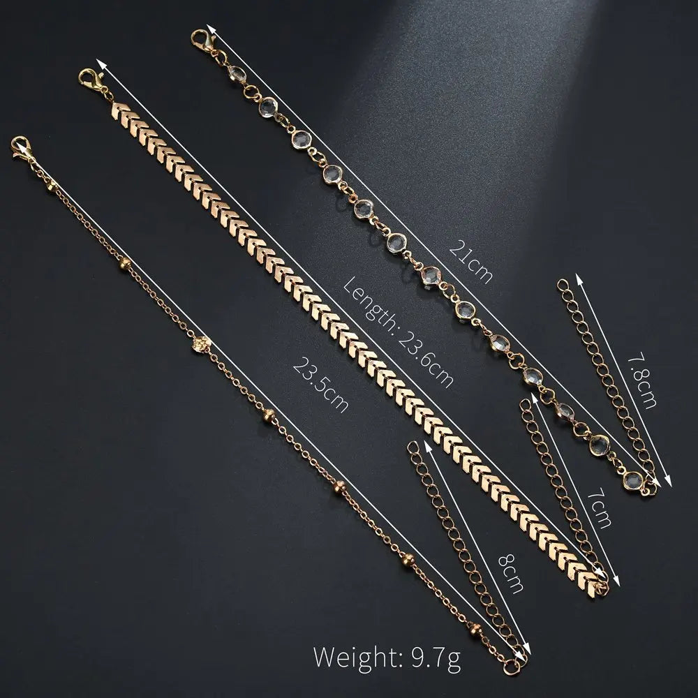 Bohemian Multilayer Shell Beads Anklets For Women Vintage Star starfish Ankle Bracelets on Leg Foot Chain Summer Beach Jewelry