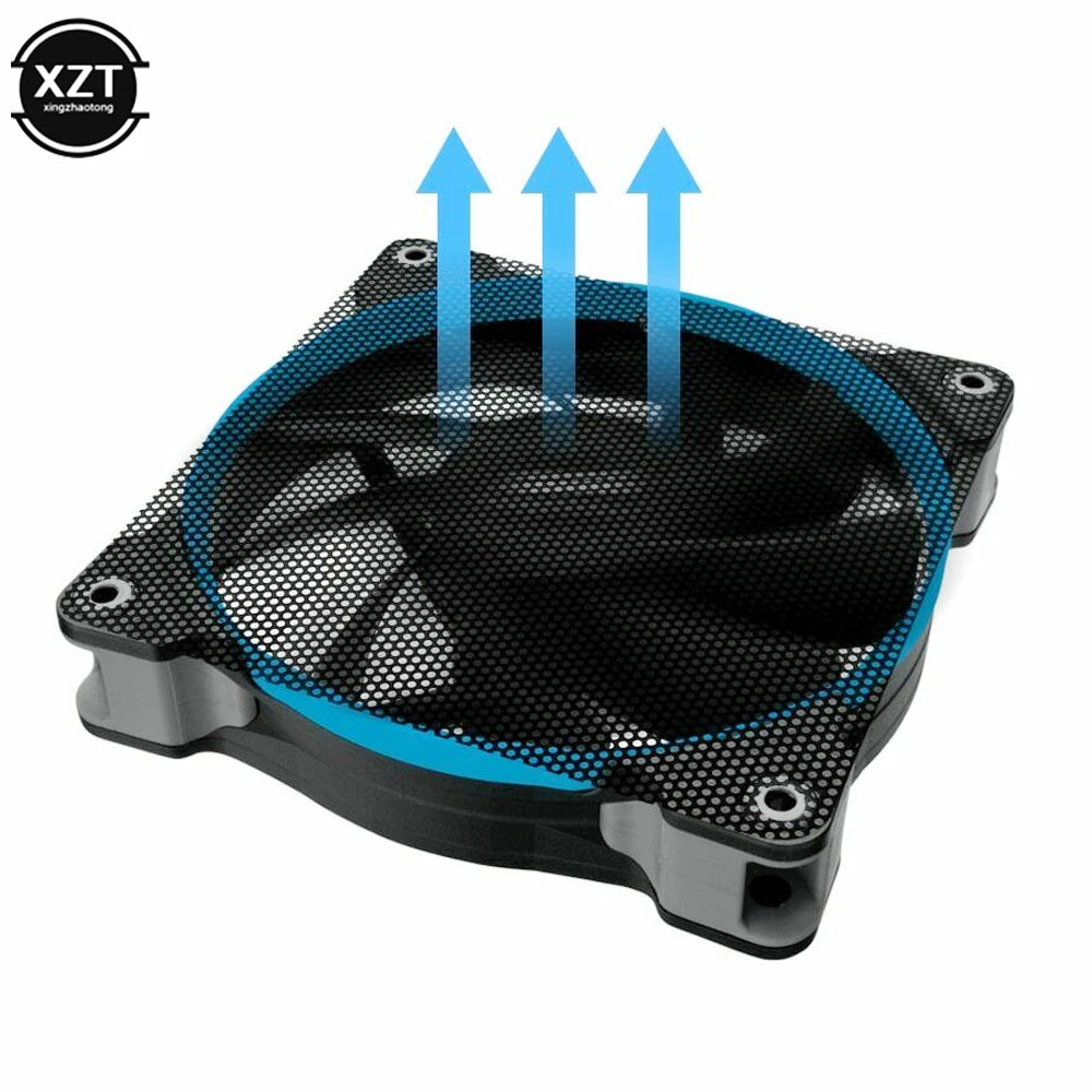 5PCS/lot 120*120mm Cuttable Black PC PVC Case Fan Cooling Net Dust Filter Dustproof Case Computer Mesh Cover