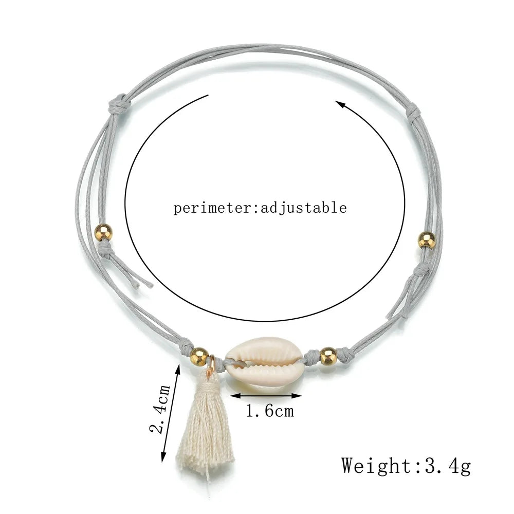 Bohemian Multilayer Shell Beads Anklets For Women Vintage Star starfish Ankle Bracelets on Leg Foot Chain Summer Beach Jewelry