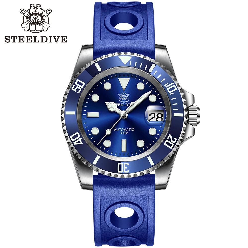 STEELDIVE 1953 Watch NH35 Automatic Mechanical 316L Stainless Steel BGW9 Lume Top Brand 200M Dive Wristwatch Men Reloj Hombre