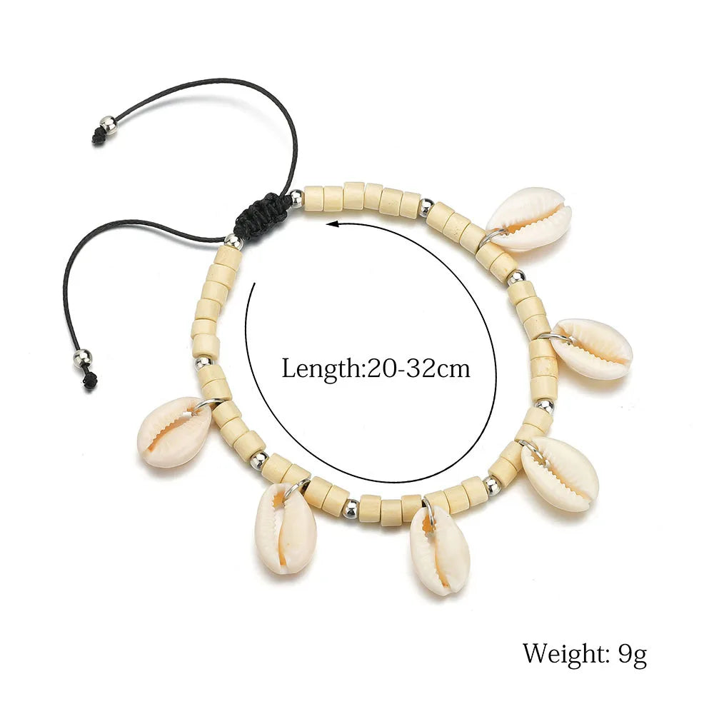 Bohemian Multilayer Shell Beads Anklets For Women Vintage Star starfish Ankle Bracelets on Leg Foot Chain Summer Beach Jewelry