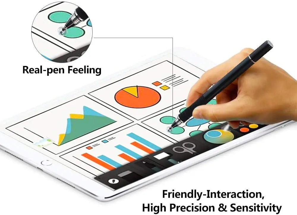Universal 2 in 1 Fiber Stylus Pen Drawing Tablet Pens Capacitive Screen Caneta Touch Pen for Mobile Phone Smart Pen Accessories