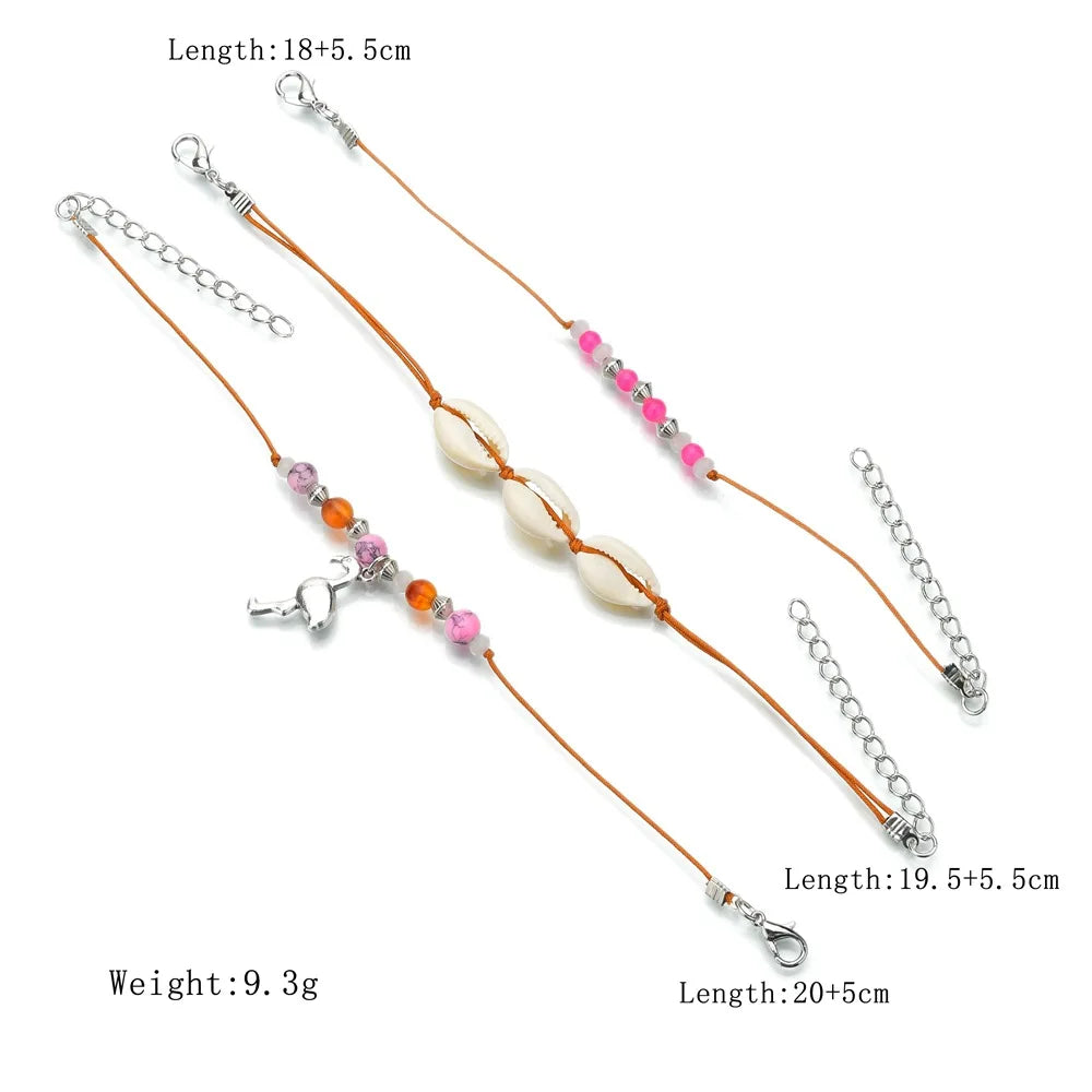 Bohemian Multilayer Shell Beads Anklets For Women Vintage Star starfish Ankle Bracelets on Leg Foot Chain Summer Beach Jewelry