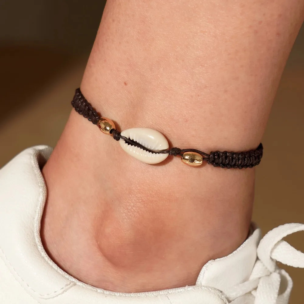 Bohemian Multilayer Shell Beads Anklets For Women Vintage Star starfish Ankle Bracelets on Leg Foot Chain Summer Beach Jewelry