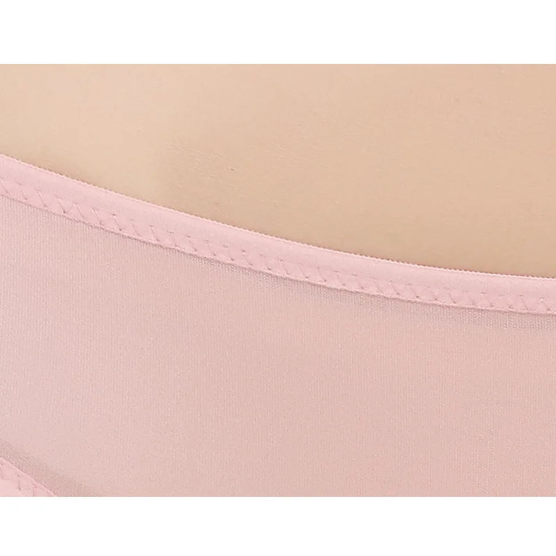 Women Underwear Sexy Briefs Low Waist 100% Real Silk Double-sided knitting Underwear Panties Briefs Female Underpants 2255