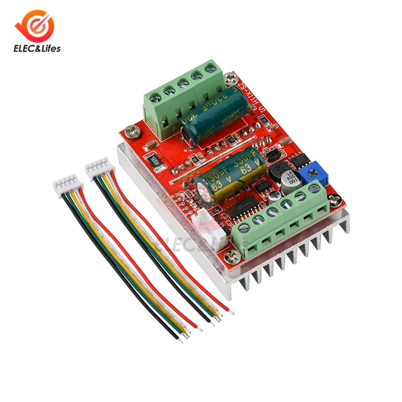 DC 6-60V 400W BLDC Three Phase DC Brushless Motor Controller PWM Hall Motor Control Driver Board 12V 24V 48V