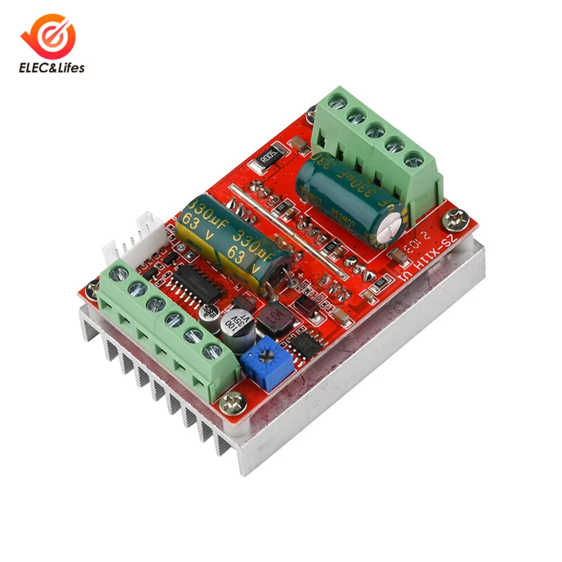 DC 6-60V 400W BLDC Three Phase DC Brushless Motor Controller PWM Hall Motor Control Driver Board 12V 24V 48V