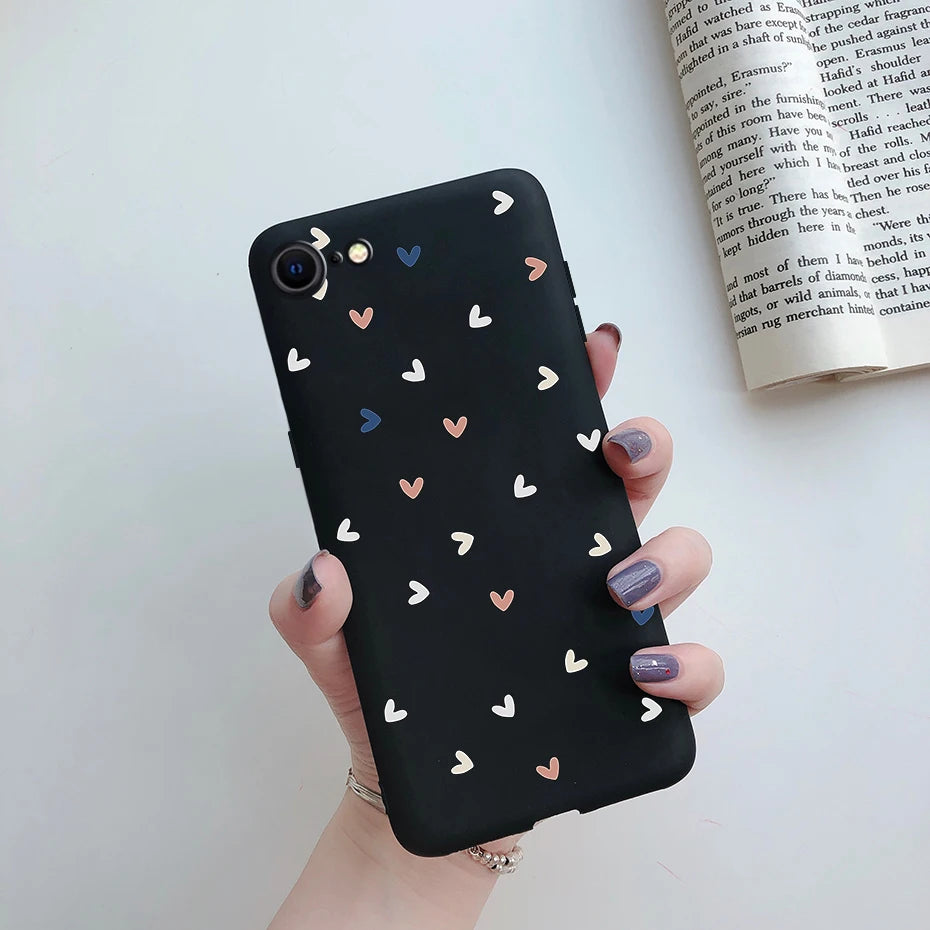 For iPhone SE 2022 Case For iPhone SE 3 SE3 2022 SE2022 Back Shockproof Cover Soft TPU Cute Cartoon Painted Silicone Phone Case