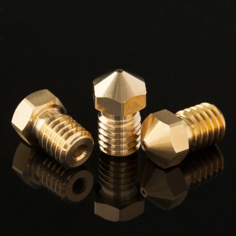 High Quality Series Brass V6 Nozzles for 3D Printer 0.4mm M6 Threaded Nozzle for Titan Extruder 3D Nozzles V5 V6 J-Head Hotend