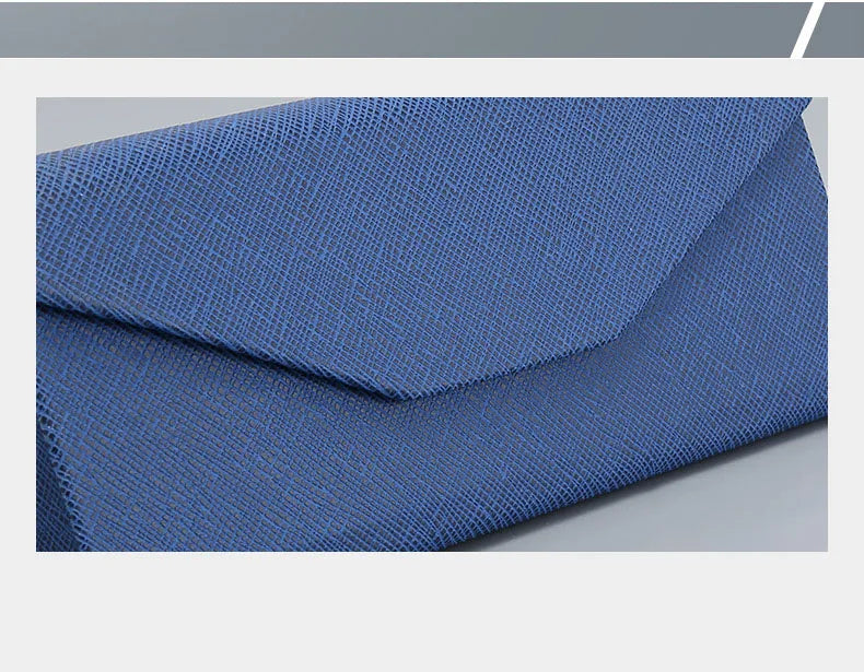 Cross Pattern Sunglasses Case Sunglasses Case PU Portable Compression Resistant Trend Foldable Unisex Pure Color Glasses Case