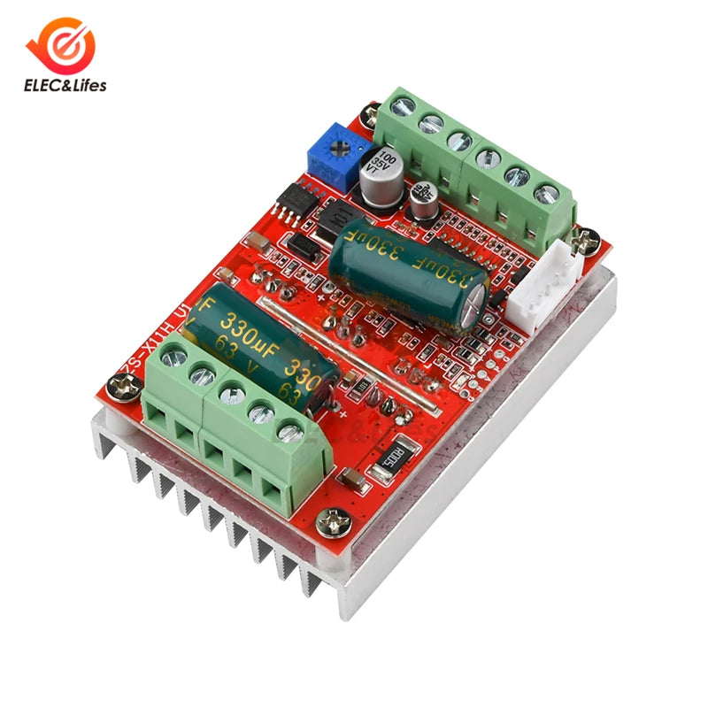 DC 6-60V 400W BLDC Three Phase DC Brushless Motor Controller PWM Hall Motor Control Driver Board 12V 24V 48V