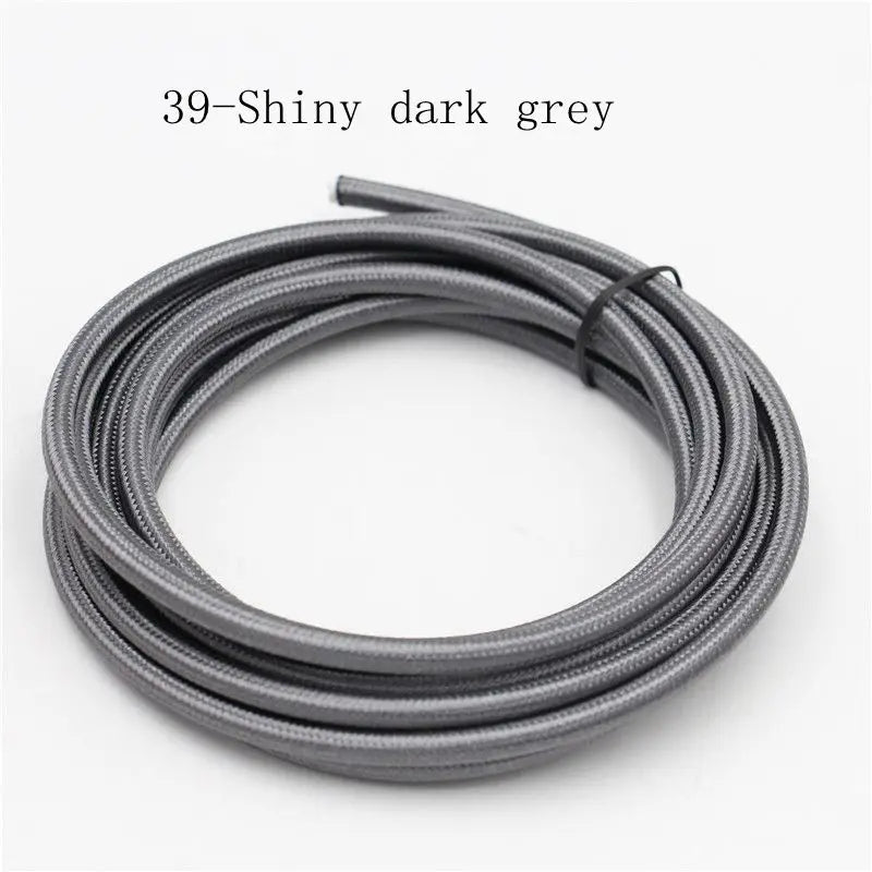 250V 2 Core 0.75mm2 Vintage Textile Cloth Covered Cable Fabric Braided Electrical Wire Flex Colour Cord