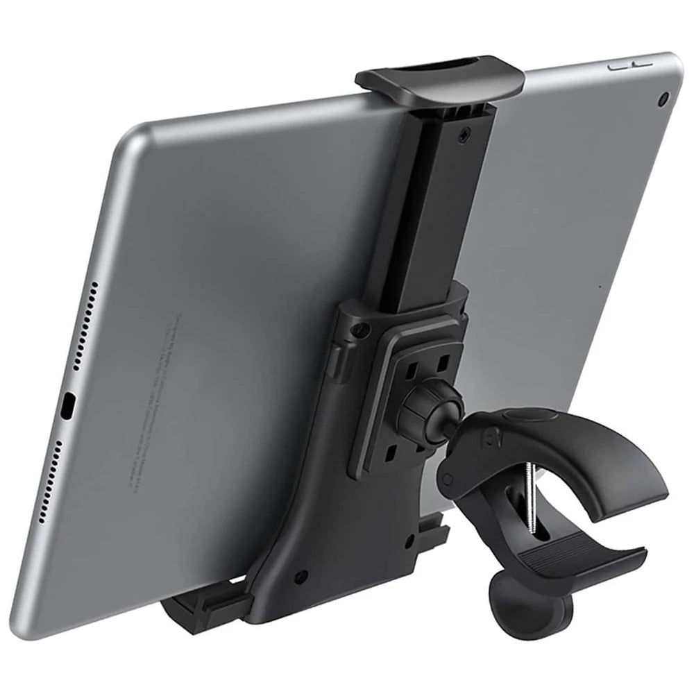 Indoor Gym Handlebar Tablet Holder Treadmill Bike Tablet Mobile Phone Bracket Adjustable Handle Mount Support 4-12 inch Devices