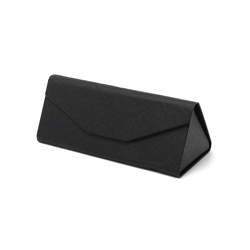 Cross Pattern Sunglasses Case Sunglasses Case PU Portable Compression Resistant Trend Foldable Unisex Pure Color Glasses Case