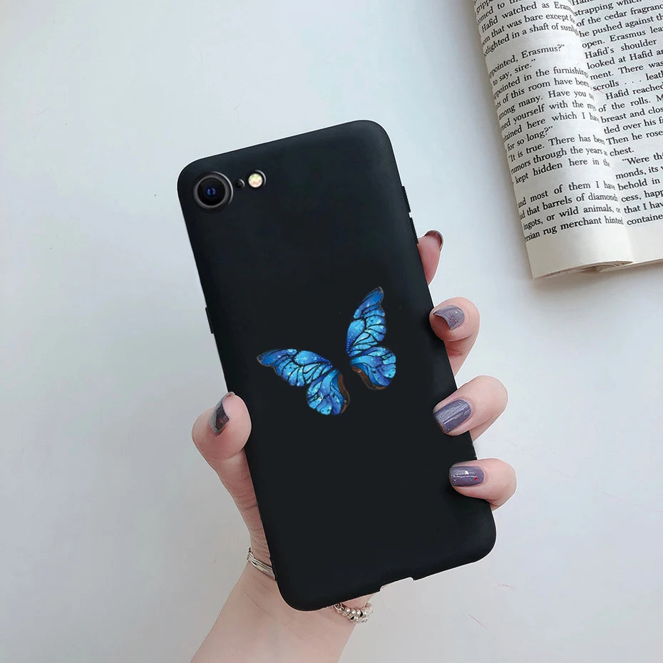 For iPhone SE 2022 Case For iPhone SE 3 SE3 2022 SE2022 Back Shockproof Cover Soft TPU Cute Cartoon Painted Silicone Phone Case