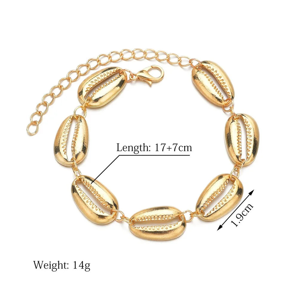 Bohemian Multilayer Shell Beads Anklets For Women Vintage Star starfish Ankle Bracelets on Leg Foot Chain Summer Beach Jewelry