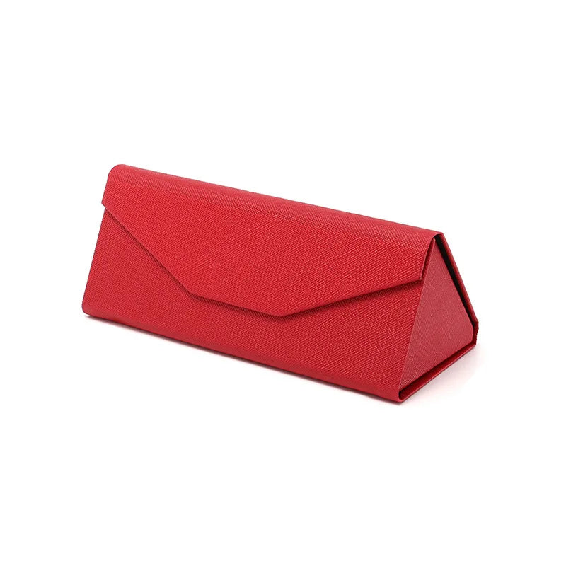 Cross Pattern Sunglasses Case Sunglasses Case PU Portable Compression Resistant Trend Foldable Unisex Pure Color Glasses Case