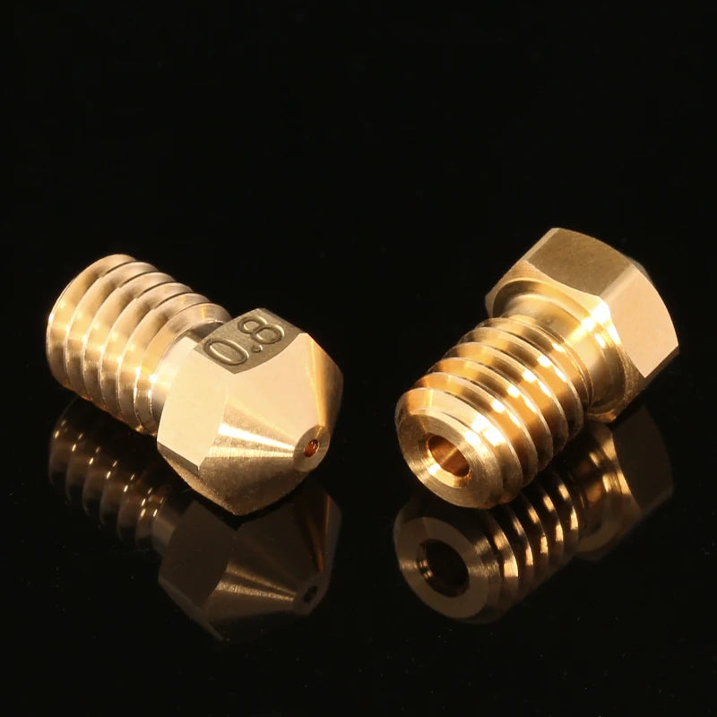 High Quality Series Brass V6 Nozzles for 3D Printer 0.4mm M6 Threaded Nozzle for Titan Extruder 3D Nozzles V5 V6 J-Head Hotend