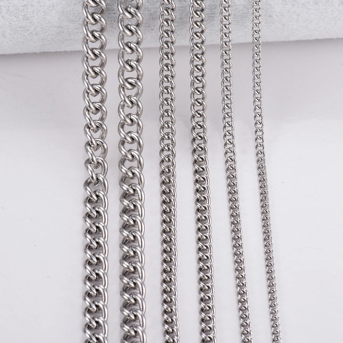 1Pc Stainless Steel Basic Link chain necklace 1.5/2/3/4.5mm necklace chain for DIY pendant necklace jewelry making