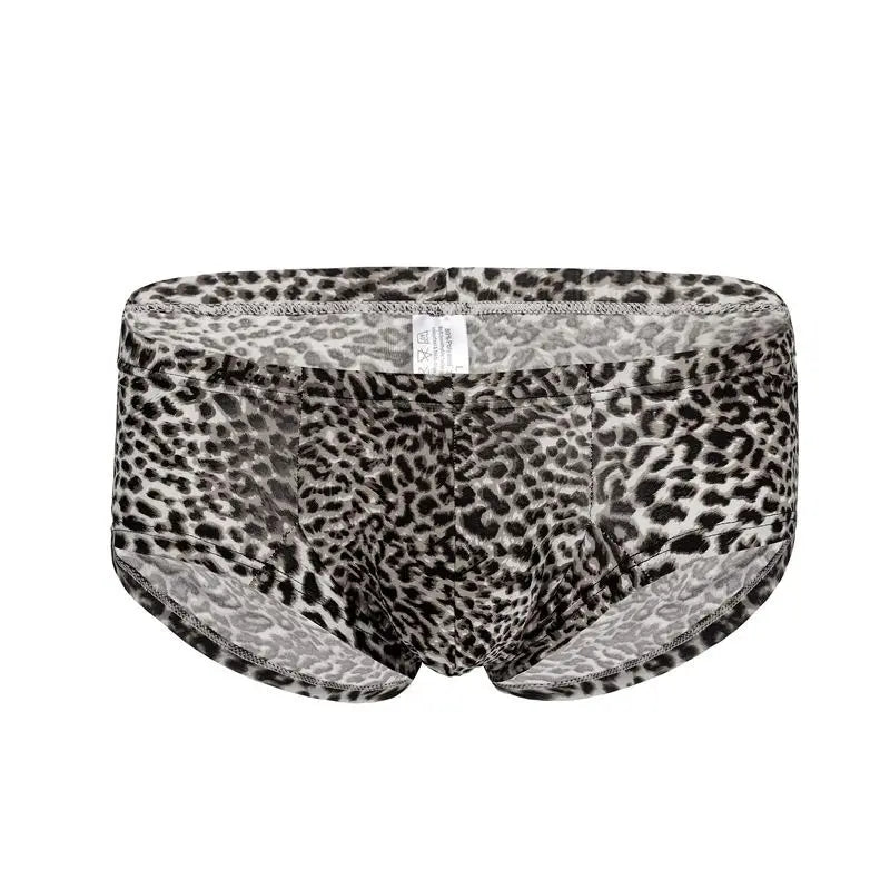 Breathable Sexy Men's Boxers Leopard Four Corner Underwear Men Bodysuit Underwear Panties Underpants Cueca Boxershorts Homme